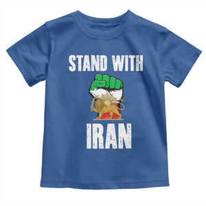 Free Iran Support Iranian MIGA Toddler T Shirt Stand With Iran TS14 Royal Blue Print Your Wear