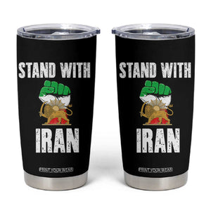 Free Iran Support Iranian MIGA Tumbler Cup Stand With Iran TS14 Black Print Your Wear