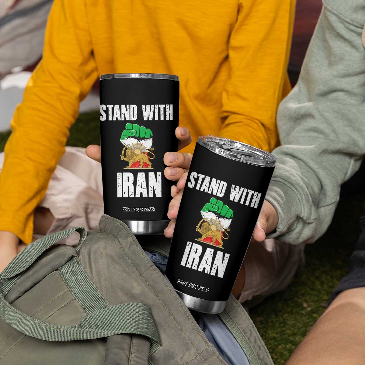 Free Iran Support Iranian MIGA Tumbler Cup Stand With Iran TS14 Print Your Wear