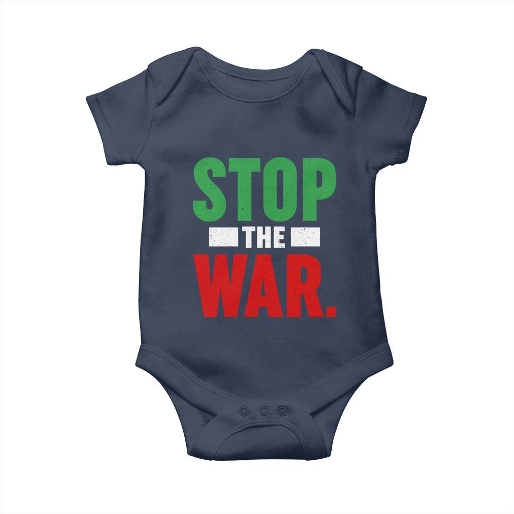 Free Iran Support Iranian MIGA Baby Onesie Stop The War TS14 Navy Print Your Wear