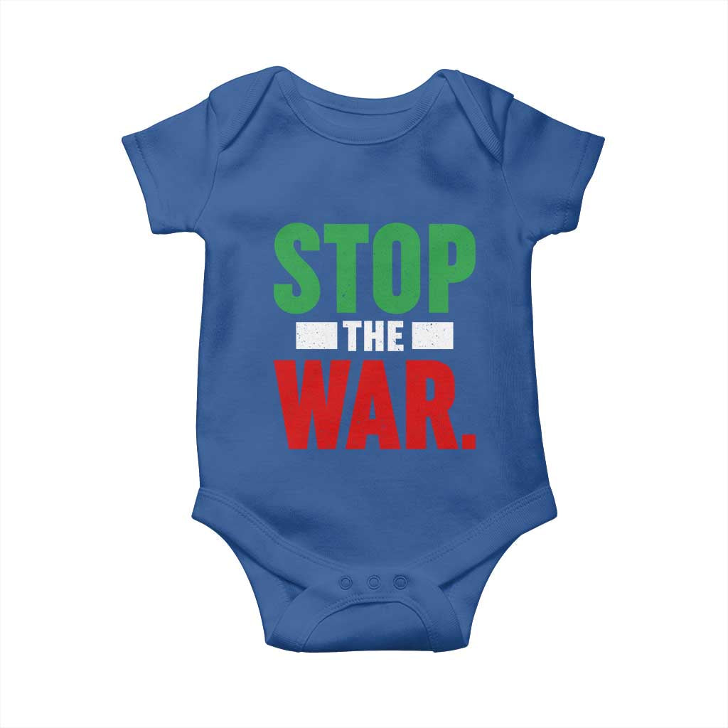 Free Iran Support Iranian MIGA Baby Onesie Stop The War TS14 Royal Blue Print Your Wear