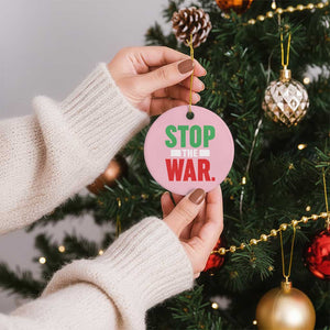 Free Iran Support Iranian MIGA Ceramic Ornament Stop The War TS14 1pc Light Pink Print Your Wear