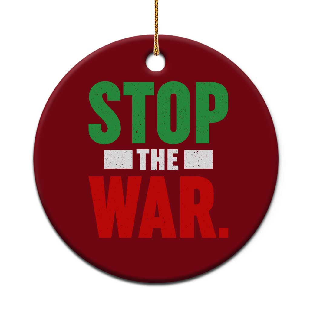 Free Iran Support Iranian MIGA Ceramic Ornament Stop The War TS14 1pc Red Print Your Wear