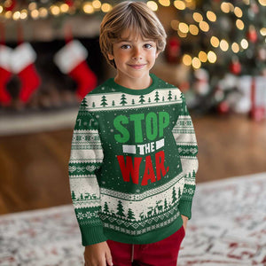 Free Iran Support Iranian MIGA Ugly Christmas Sweater Stop The War TS14 Forest Green Beige Print Your Wear