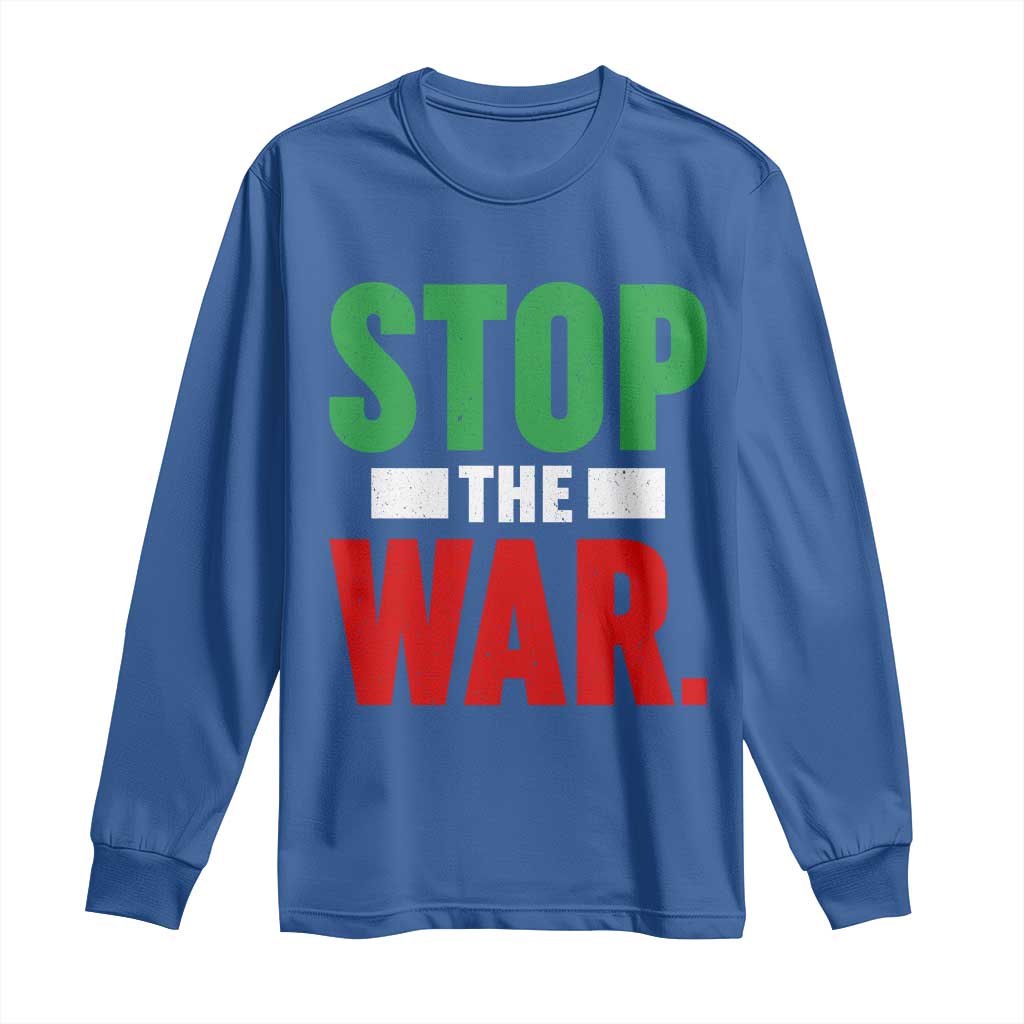 Free Iran Support Iranian MIGA Long Sleeve Shirt Stop The War TS14 Royal Blue Print Your Wear