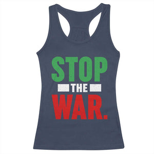 Free Iran Support Iranian MIGA Racerback Tank Top Stop The War TS14 Navy Print Your Wear