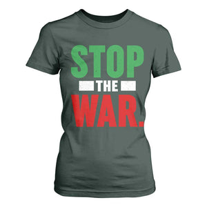 Free Iran Support Iranian MIGA T Shirt For Women Stop The War TS14 Dark Forest Green Print Your Wear