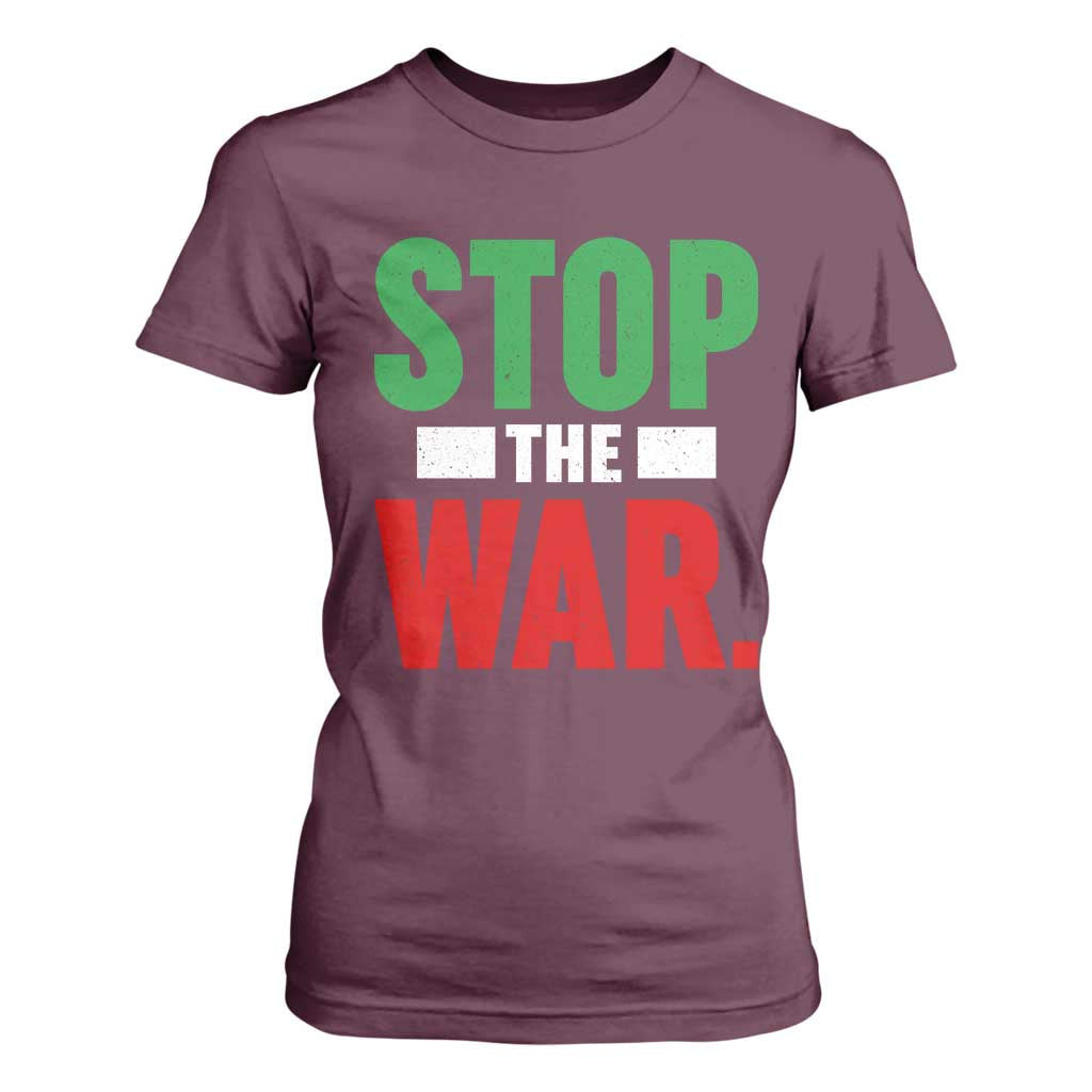 Free Iran Support Iranian MIGA T Shirt For Women Stop The War TS14 Maroon Print Your Wear