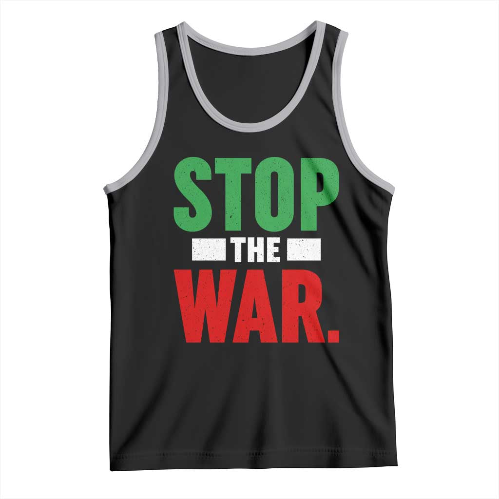 Free Iran Support Iranian MIGA Tank Top Stop The War TS14 Black Athletic Heather Print Your Wear