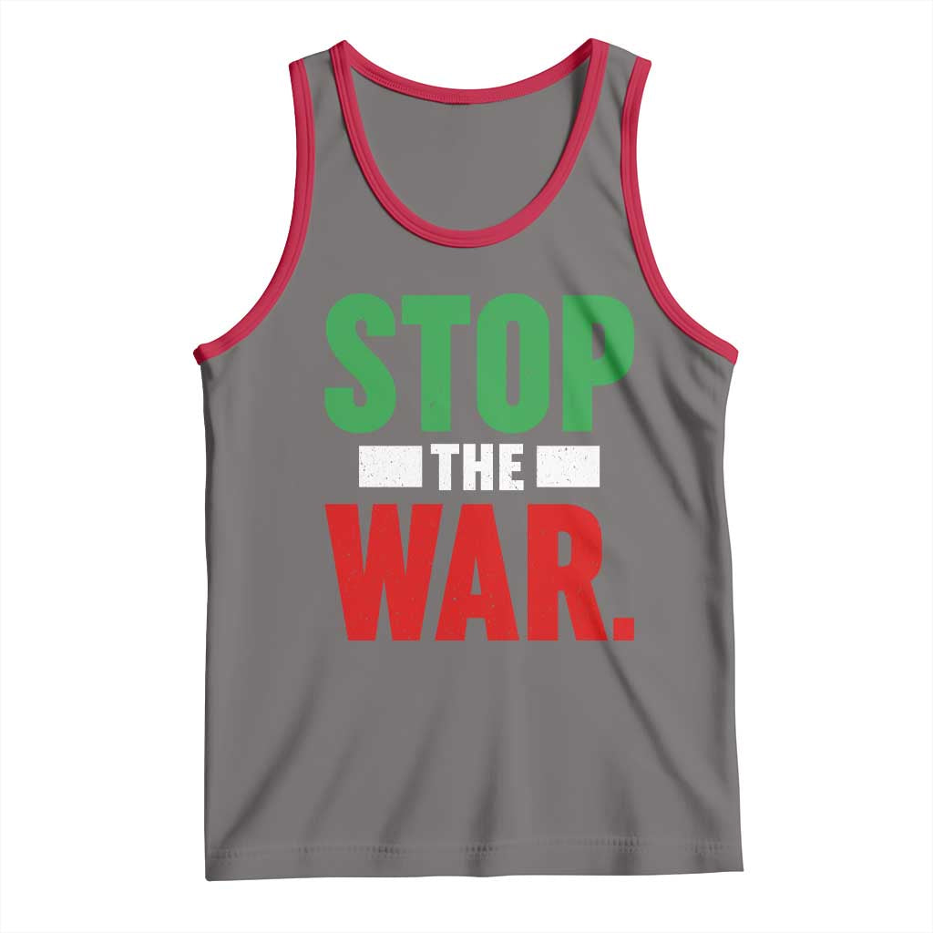 Free Iran Support Iranian MIGA Tank Top Stop The War TS14 Deep Heather Red Print Your Wear