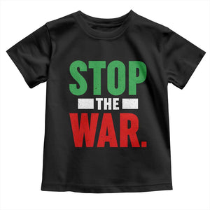 Free Iran Support Iranian MIGA Toddler T Shirt Stop The War TS14 Black Print Your Wear