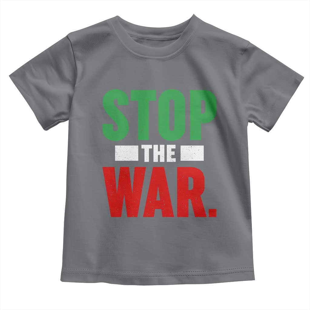 Free Iran Support Iranian MIGA Toddler T Shirt Stop The War TS14 Charcoal Print Your Wear