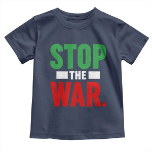 Free Iran Support Iranian MIGA Toddler T Shirt Stop The War TS14 Navy Print Your Wear