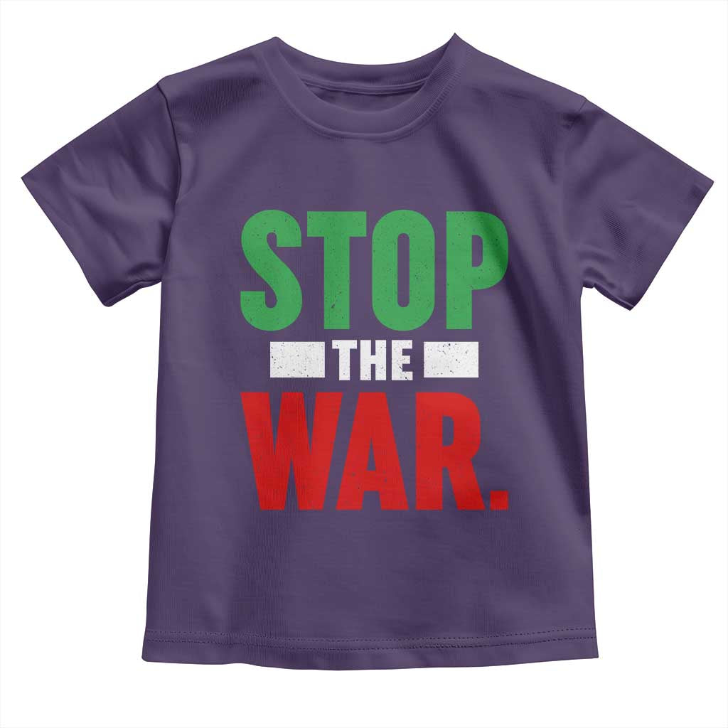 Free Iran Support Iranian MIGA Toddler T Shirt Stop The War TS14 Purple Print Your Wear
