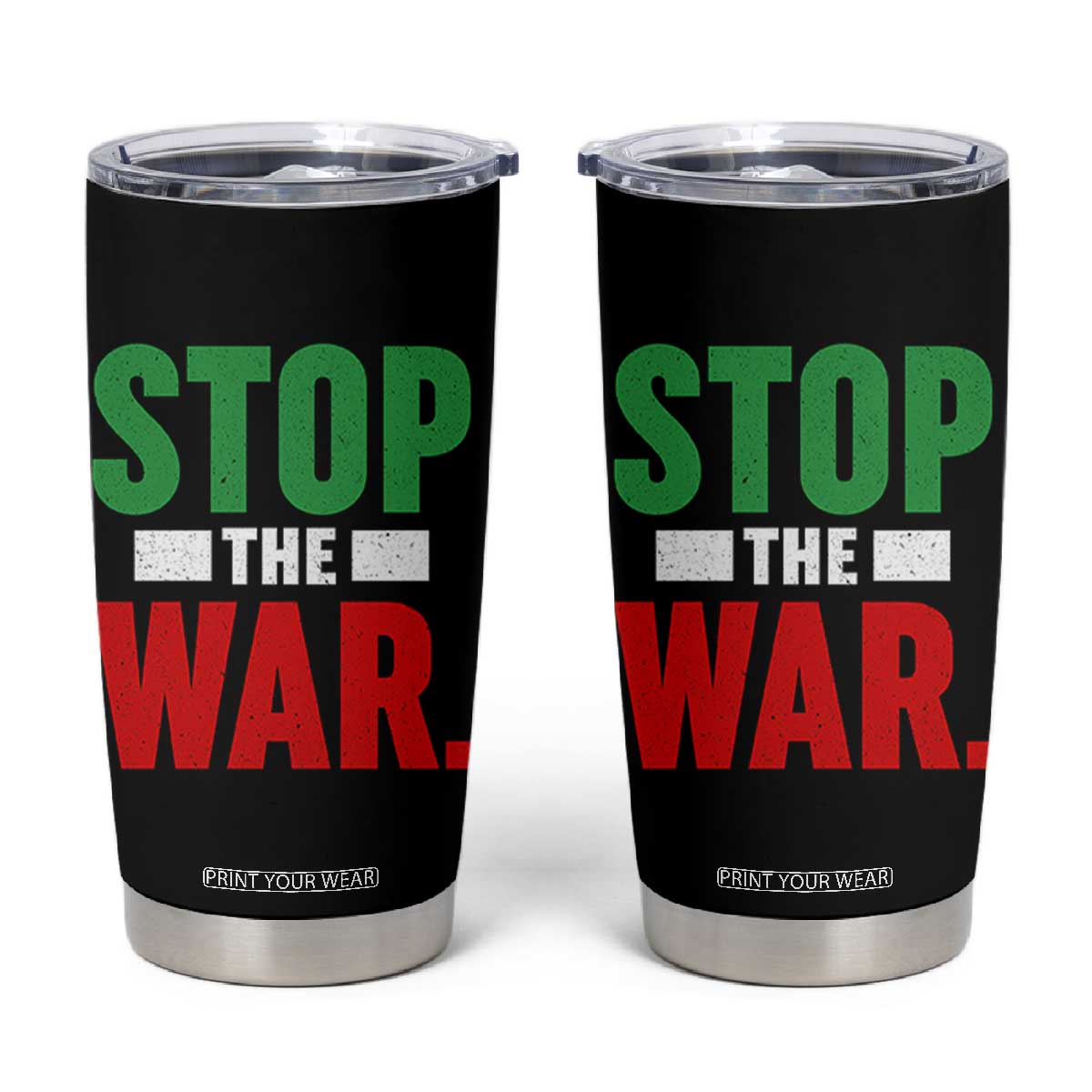 Free Iran Support Iranian MIGA Tumbler Cup Stop The War TS14 Black Print Your Wear