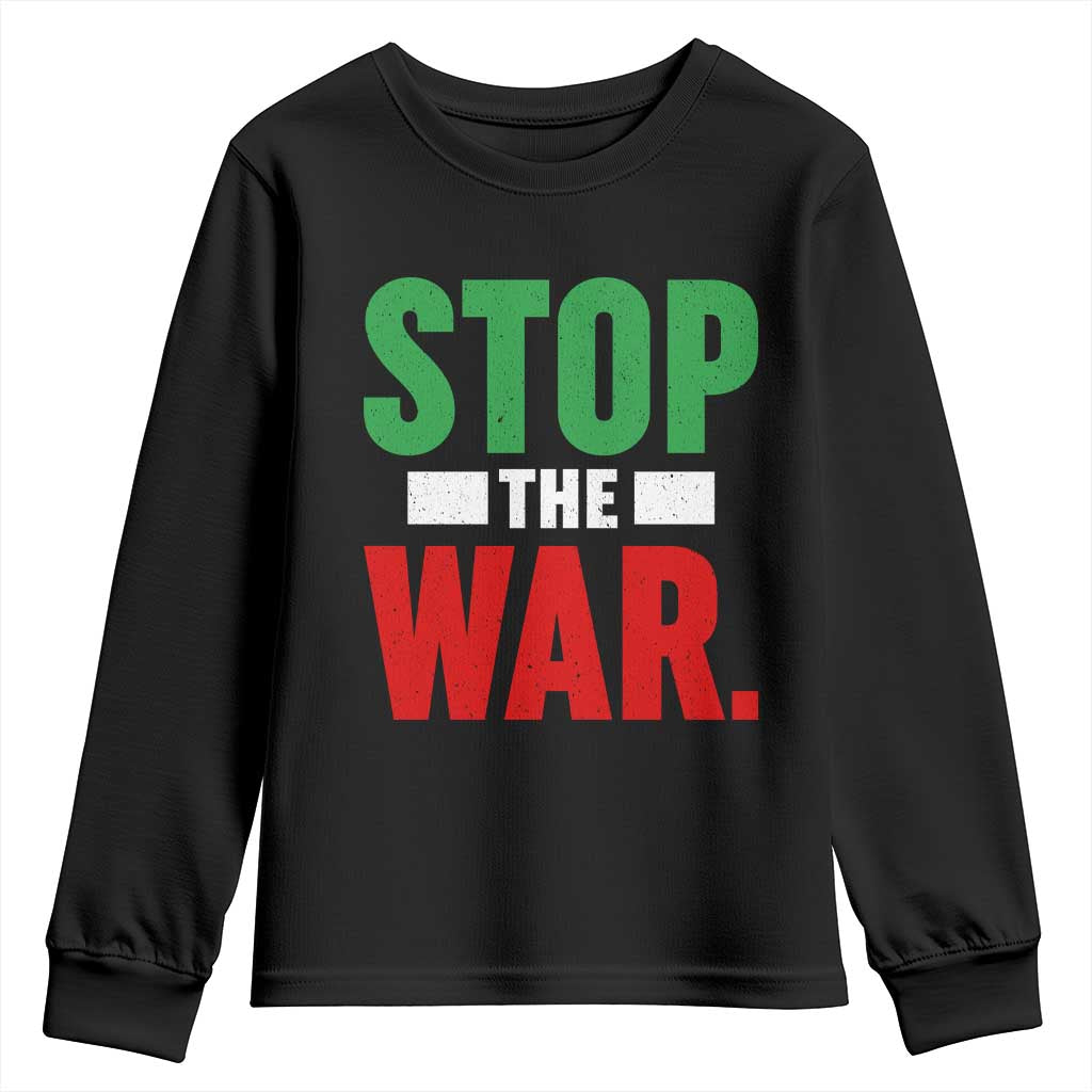 Free Iran Support Iranian MIGA Youth Sweatshirt Stop The War TS14 Black Print Your Wear