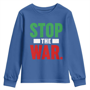 Free Iran Support Iranian MIGA Youth Sweatshirt Stop The War TS14 Royal Blue Print Your Wear