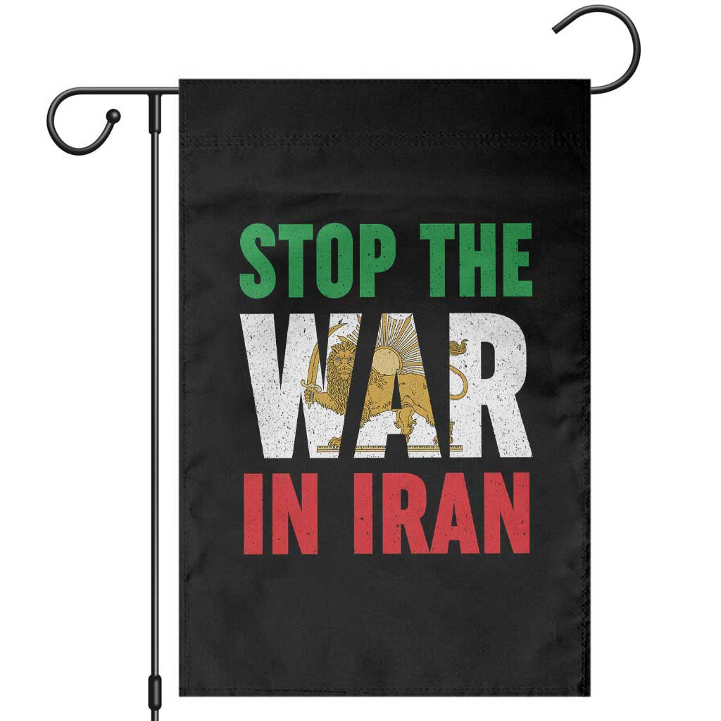 Free Iran Support Iranian MIGA Garden Flag Stop The War In Iran TS14 Black Print Your Wear