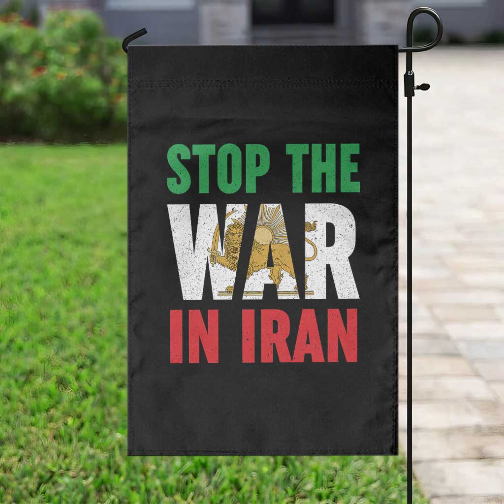 Free Iran Support Iranian MIGA Garden Flag Stop The War In Iran TS14 Print Your Wear
