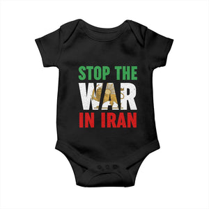 Free Iran Support Iranian MIGA Baby Onesie Stop The War In Iran TS14 Black Print Your Wear