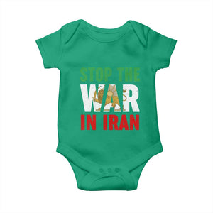 Free Iran Support Iranian MIGA Baby Onesie Stop The War In Iran TS14 Irish Green Print Your Wear