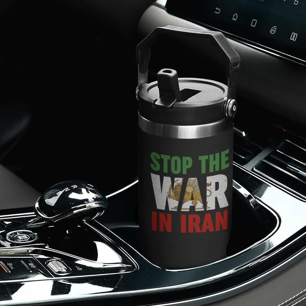 Free Iran Support Iranian MIGA Flip Straw Tumbler Stop The War In Iran TS14 Print Your Wear