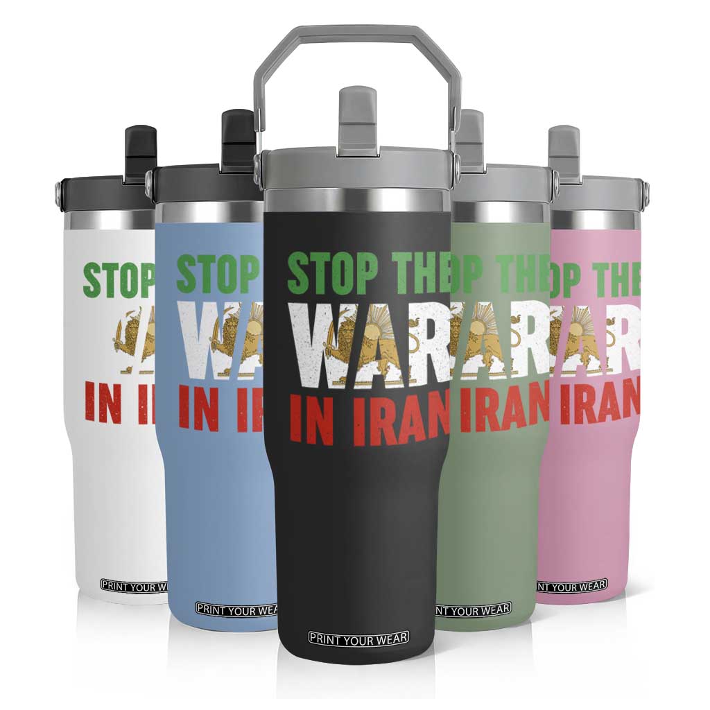 Free Iran Support Iranian MIGA Flip Straw Tumbler Stop The War In Iran TS14 Print Your Wear