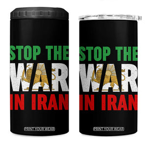 Free Iran Support Iranian MIGA 4 in 1 Can Cooler Tumbler Stop The War In Iran TS14 One Size: 16 oz Black Print Your Wear