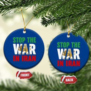 Free Iran Support Iranian MIGA Ceramic Ornament Stop The War In Iran TS14 1pc Blue Print Your Wear
