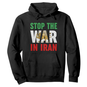 Free Iran Support Iranian MIGA Hoodie Stop The War In Iran TS14 Black Print Your Wear