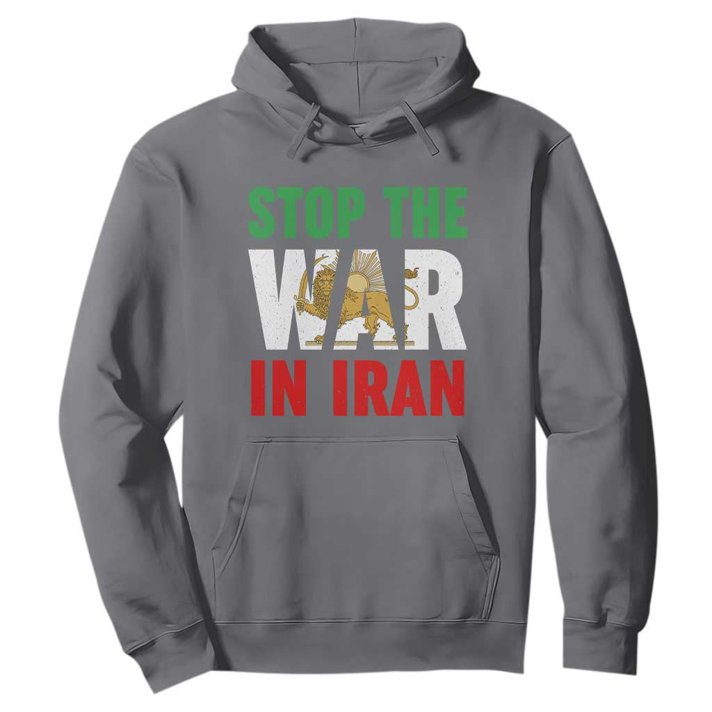 Free Iran Support Iranian MIGA Hoodie Stop The War In Iran TS14 Charcoal Print Your Wear