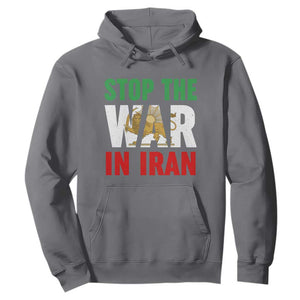 Free Iran Support Iranian MIGA Hoodie Stop The War In Iran TS14 Charcoal Print Your Wear