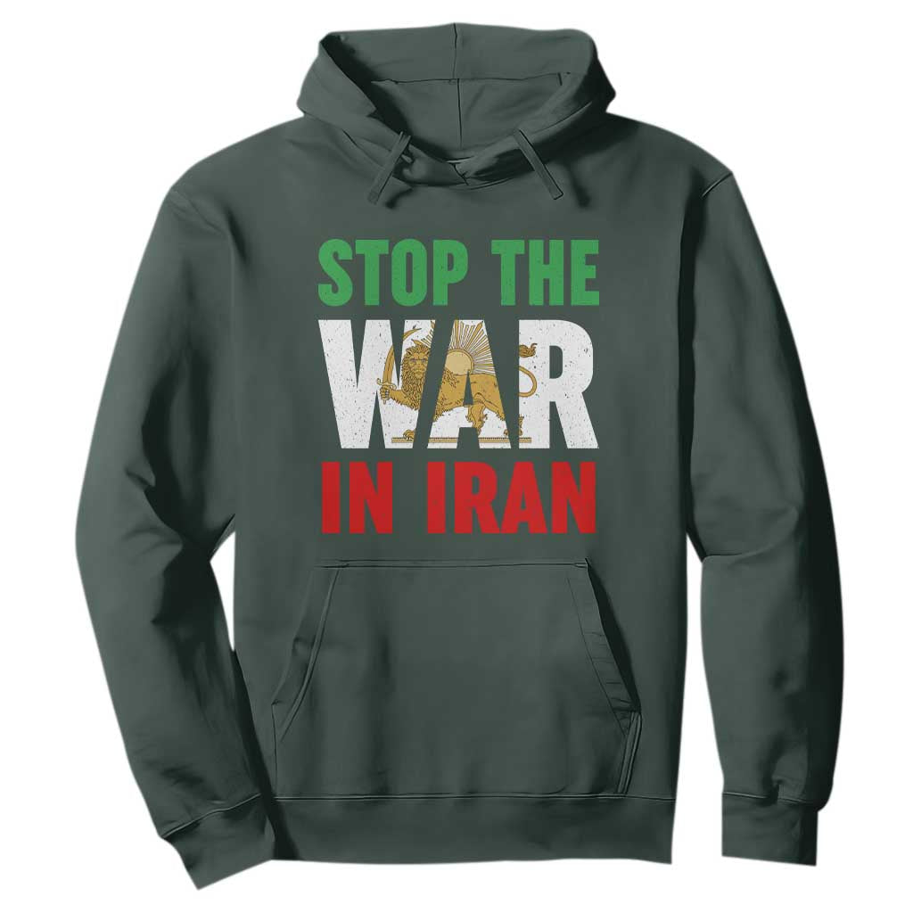 Free Iran Support Iranian MIGA Hoodie Stop The War In Iran TS14 Dark Forest Green Print Your Wear