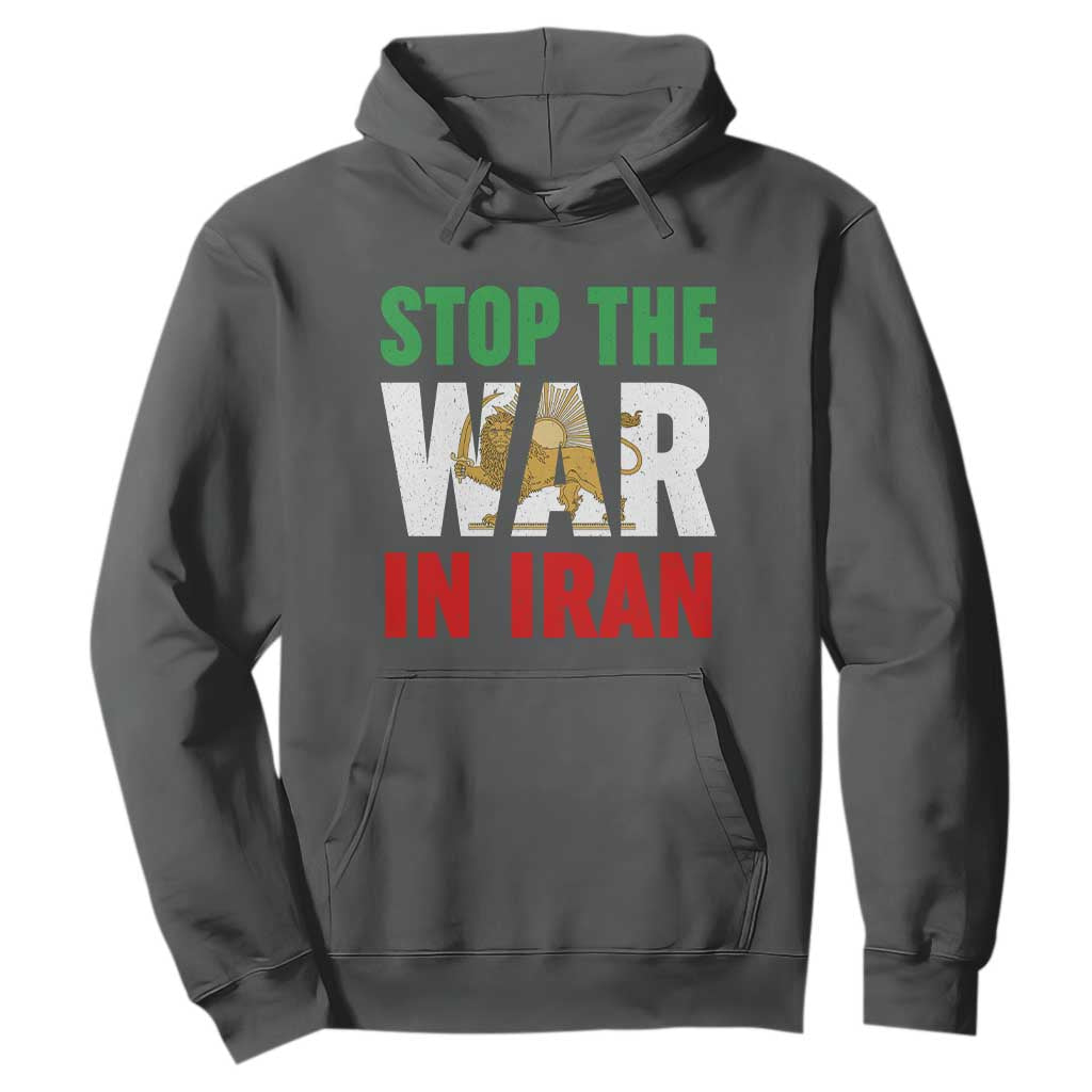 Free Iran Support Iranian MIGA Hoodie Stop The War In Iran TS14 Dark Heather Print Your Wear