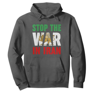 Free Iran Support Iranian MIGA Hoodie Stop The War In Iran TS14 Dark Heather Print Your Wear