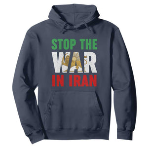 Free Iran Support Iranian MIGA Hoodie Stop The War In Iran TS14 Navy Print Your Wear