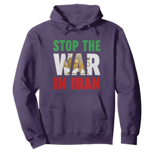 Free Iran Support Iranian MIGA Hoodie Stop The War In Iran TS14 Purple Print Your Wear