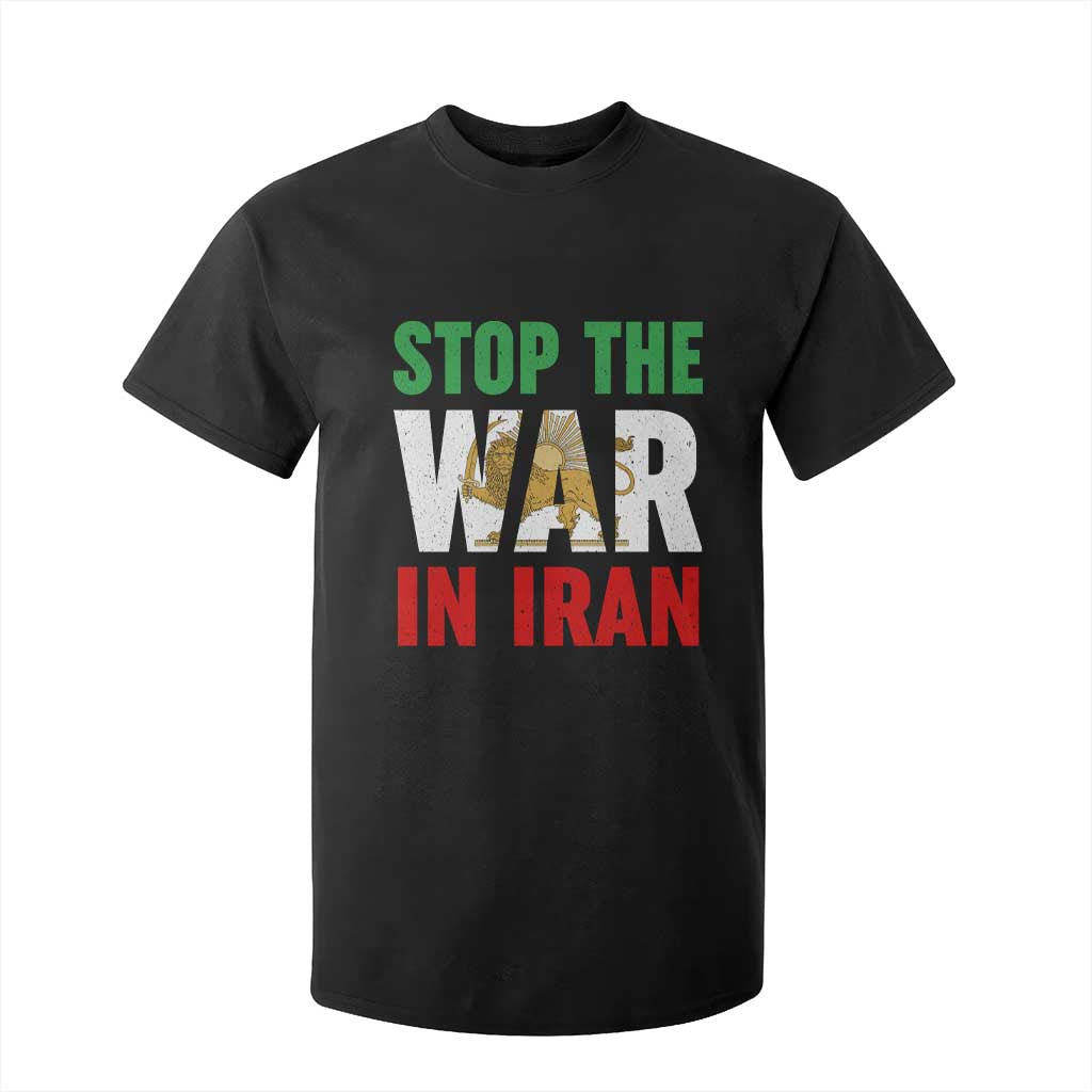Free Iran Support Iranian MIGA T Shirt For Kid Stop The War In Iran TS14 Black Print Your Wear