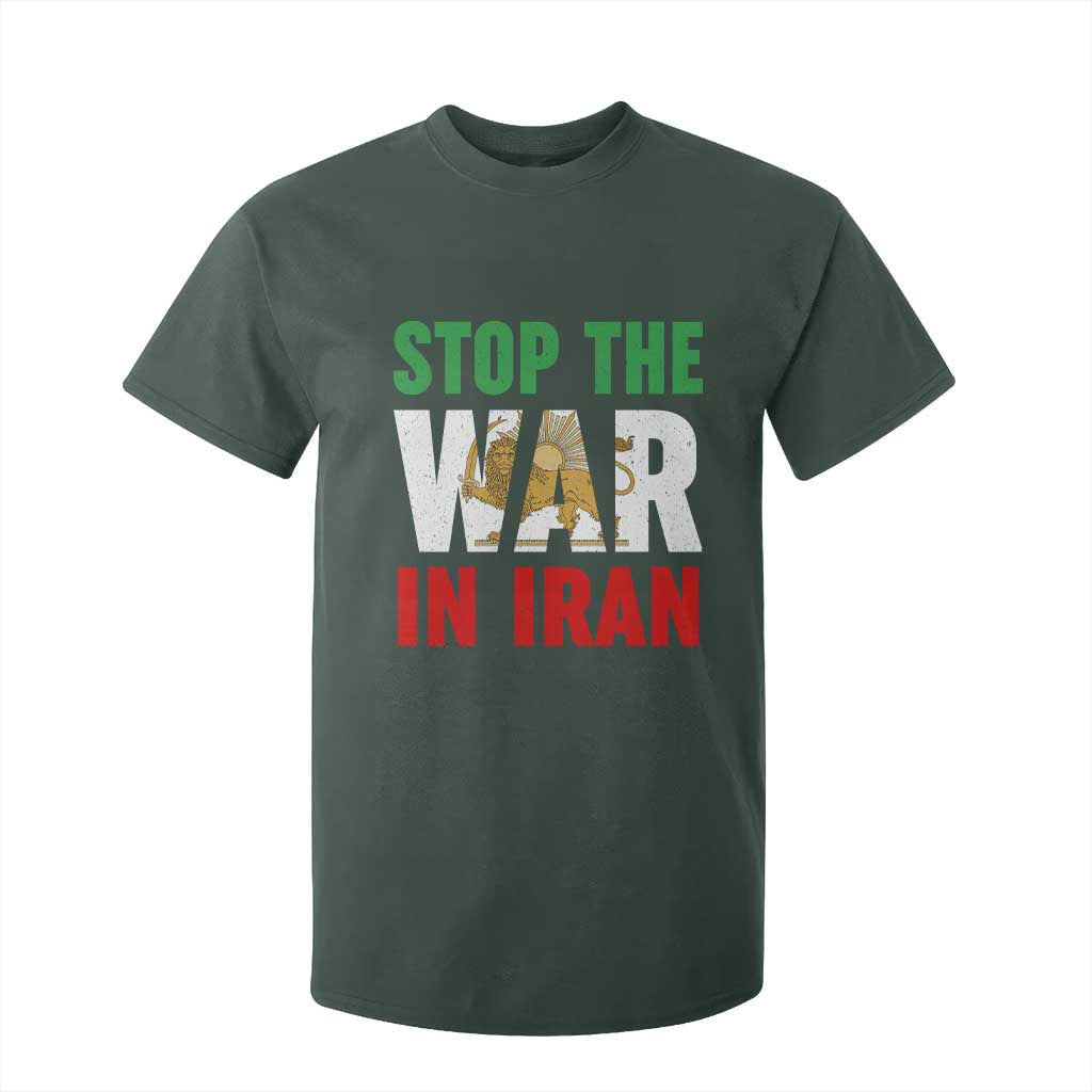 Free Iran Support Iranian MIGA T Shirt For Kid Stop The War In Iran TS14 Dark Forest Green Print Your Wear