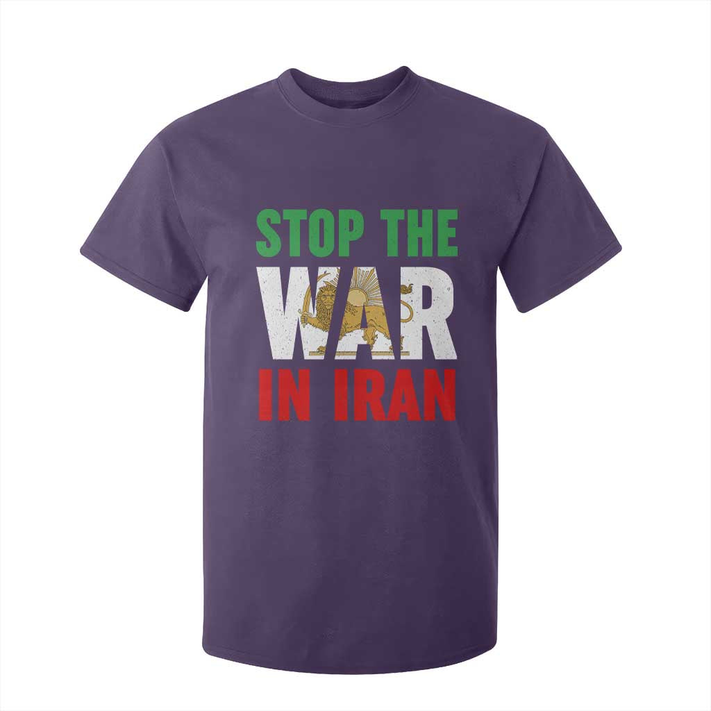 Free Iran Support Iranian MIGA T Shirt For Kid Stop The War In Iran TS14 Purple Print Your Wear