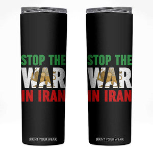 Free Iran Support Iranian MIGA Skinny Tumbler Stop The War In Iran TS14 Black Print Your Wear
