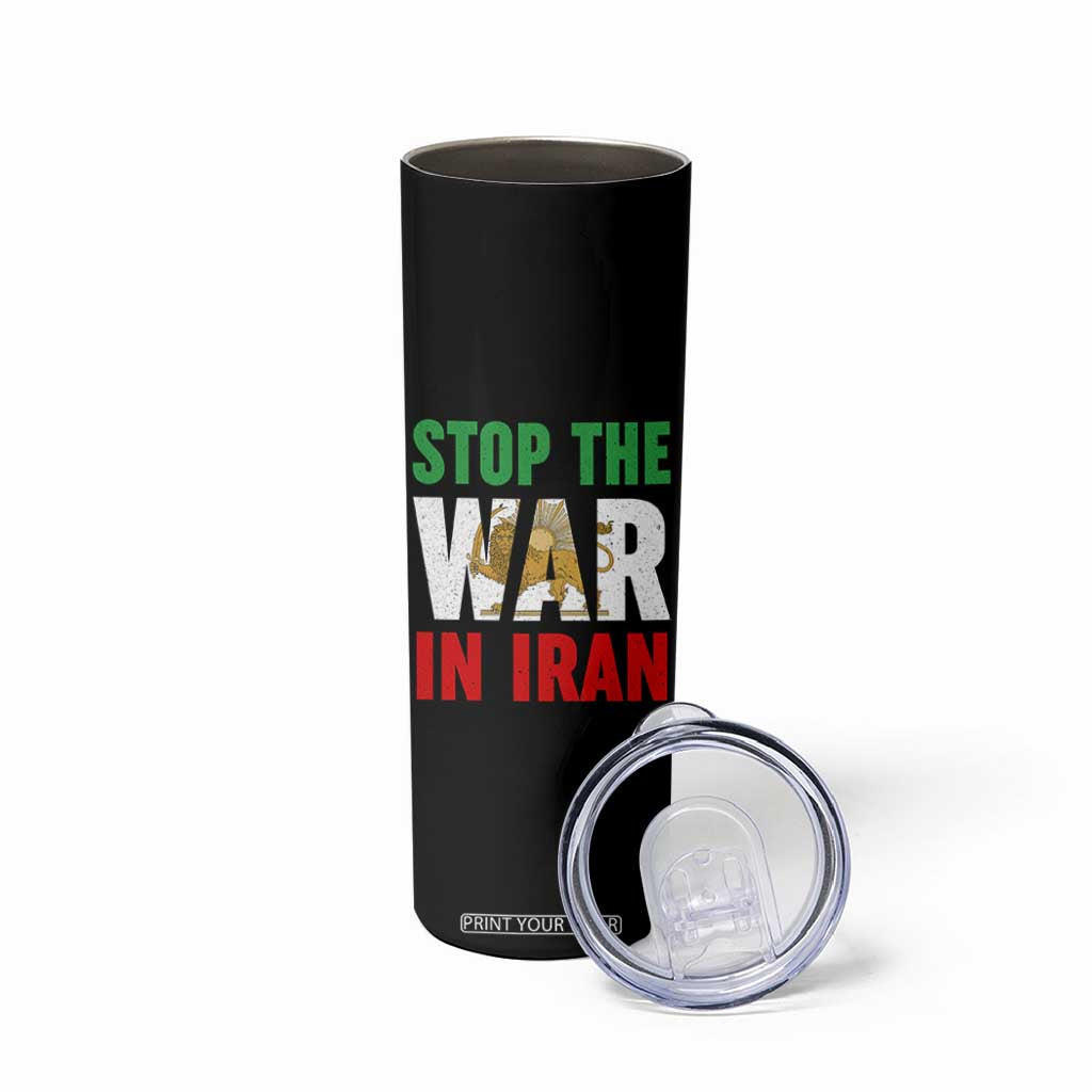 Free Iran Support Iranian MIGA Skinny Tumbler Stop The War In Iran TS14 Print Your Wear