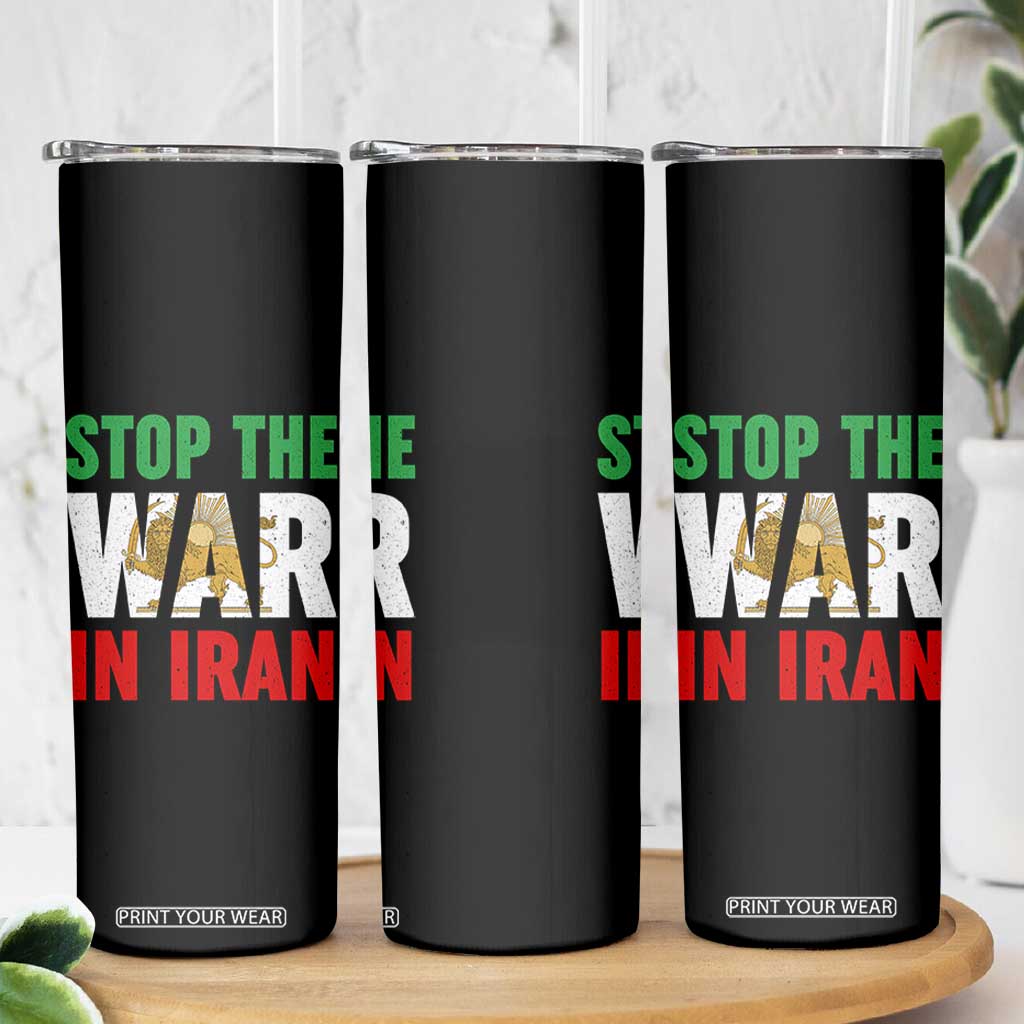 Free Iran Support Iranian MIGA Skinny Tumbler Stop The War In Iran TS14 Print Your Wear