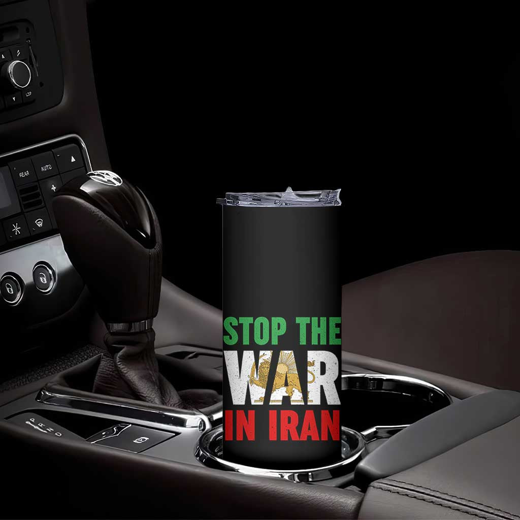 Free Iran Support Iranian MIGA Skinny Tumbler Stop The War In Iran TS14 Print Your Wear