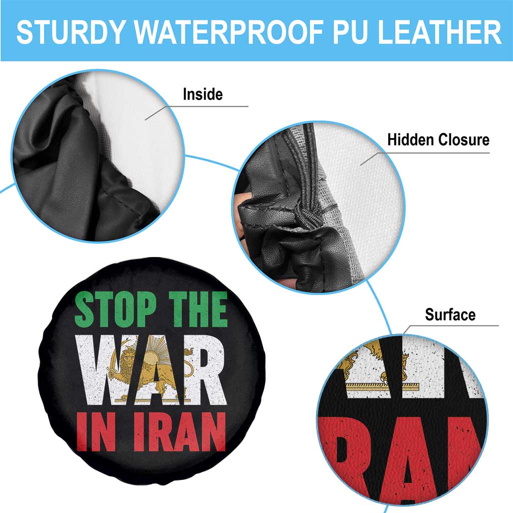 Free Iran Support Iranian MIGA Spare Tire Cover Stop The War In Iran TS14 Print Your Wear