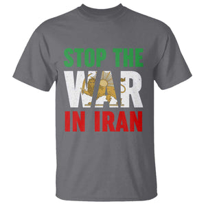 Free Iran Support Iranian MIGA T Shirt Stop The War In Iran TS14 Charcoal Print Your Wear