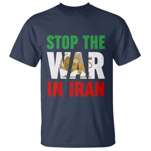 Free Iran Support Iranian MIGA T Shirt Stop The War In Iran TS14 Navy Print Your Wear