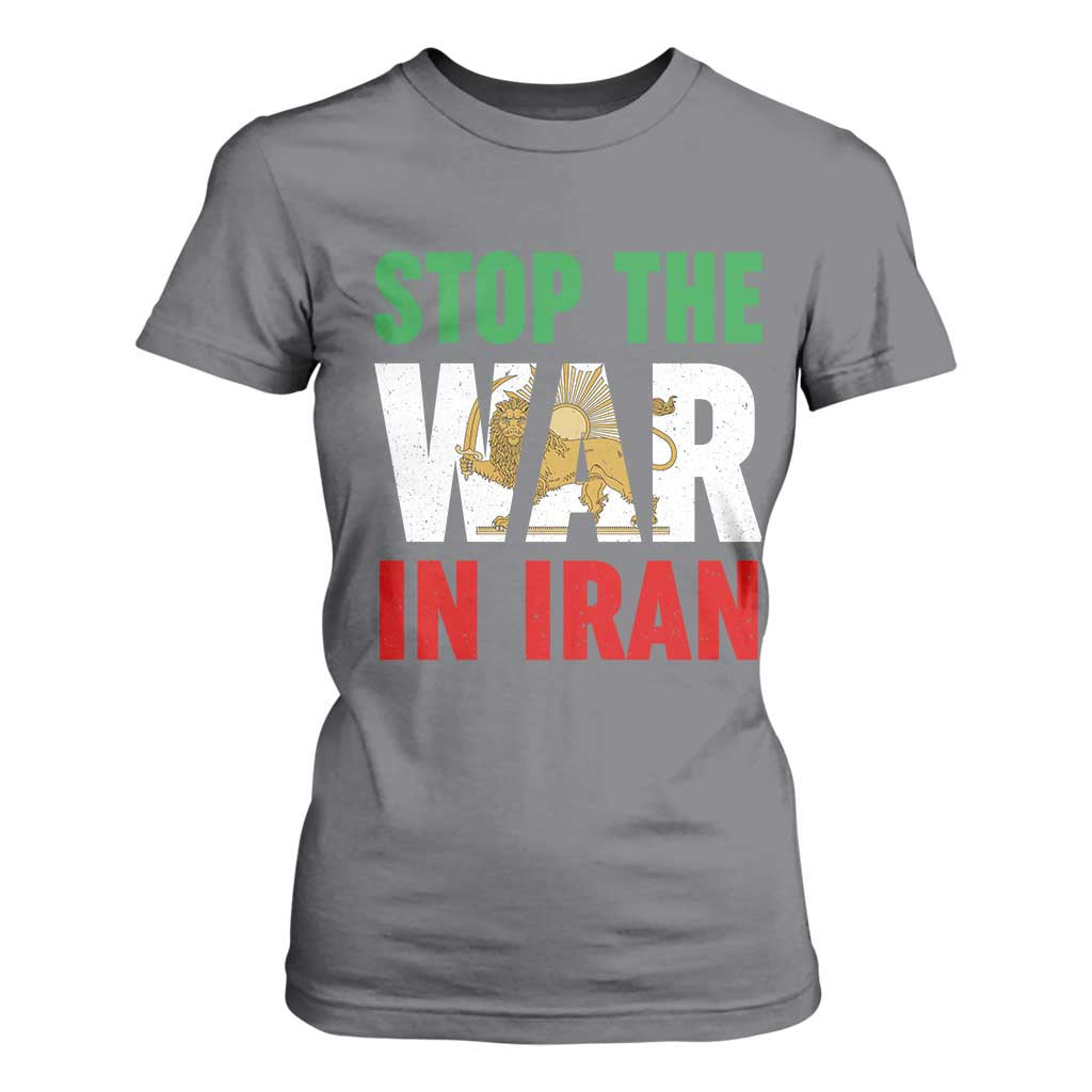Free Iran Support Iranian MIGA T Shirt For Women Stop The War In Iran TS14 Charcoal Print Your Wear