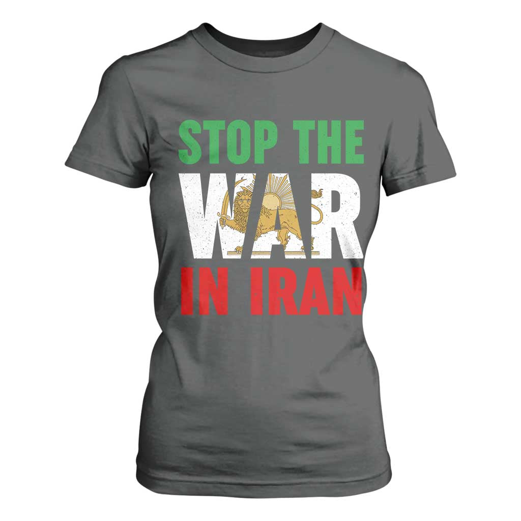 Free Iran Support Iranian MIGA T Shirt For Women Stop The War In Iran TS14 Dark Heather Print Your Wear