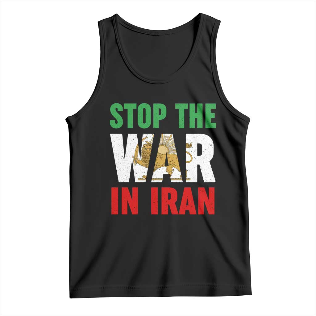 Free Iran Support Iranian MIGA Tank Top Stop The War In Iran TS14 Black Print Your Wear